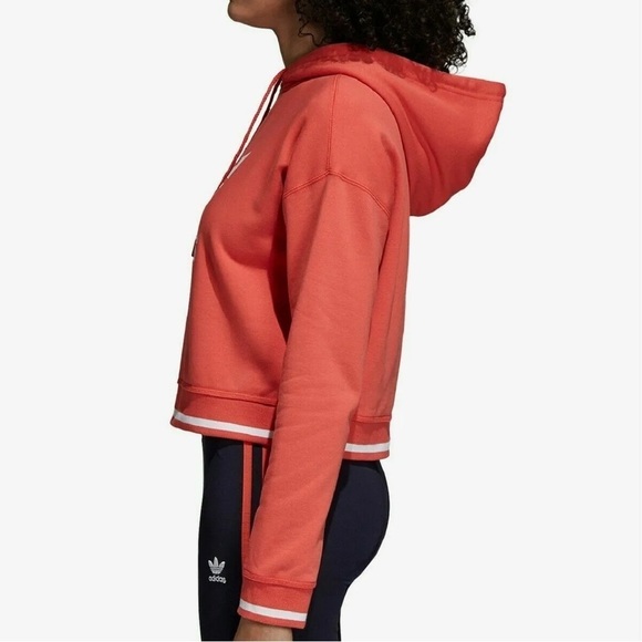 ADIDAS Trefoil Active Icon Cropped Hoodie - Picture 3 of 9